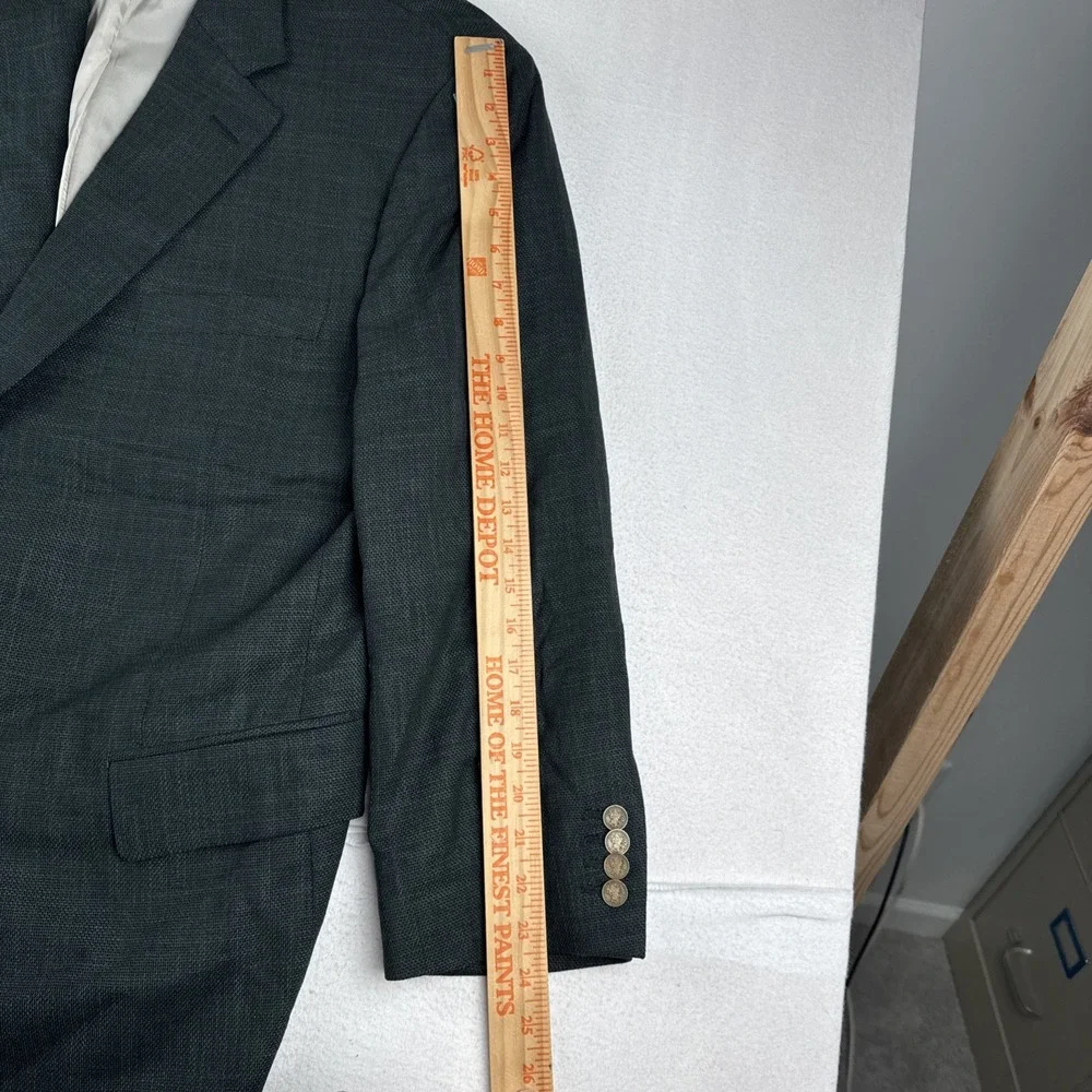 VTG Samuelsohn Loro Piana Mens Green Sport Coat Sz 46R Business Office